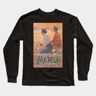 Meteor Bicycles - Vintage Bicycle Poster from 1900 Long Sleeve T-Shirt